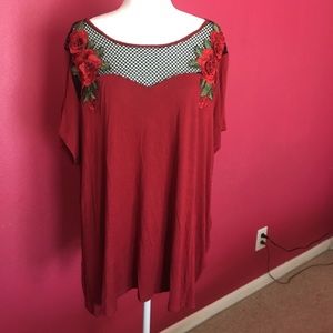 Gorgeous blouse with roses